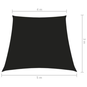 Tieniaca plachta, oxford, lichobežníková 4/5x3 m, čierna - Image 6