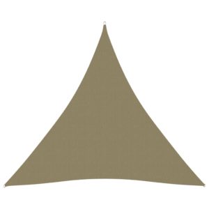 Tieniaca plachta oxfordská látka trojuholníková 4x4x4 m béžová