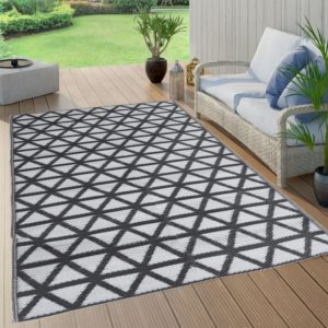 Vonkajší koberec čierny 140x200 cm PP