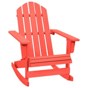 Záhradná hojdacia stolička Adirondack jedľový masív červená