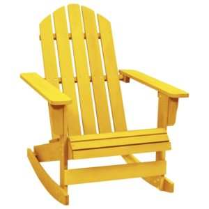 Záhradná hojdacia stolička Adirondack jedľový masív žltá