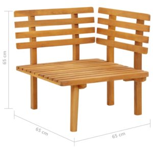 Záhradná rohová pohovka s vankúšmi masívne akáciové drevo - Image 7