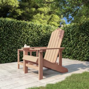 Záhradná stolička Adirondack HDPE hnedá