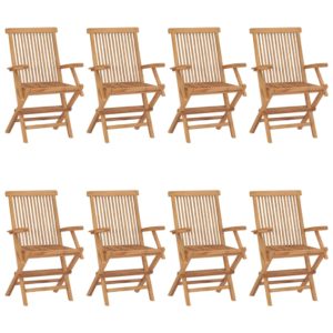 Záhradné stoličky 8 ks tíkový masív