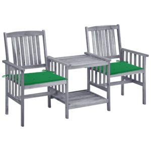 Záhradné stoličky s čajovým stolíkom a sedákmi akáciový masív
