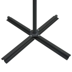 Závesný slnečník s LED svetlami bordovo-červený 250x250 cm - Image 8