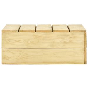Záhradný stôl 75x75x31 cm impregnovaná borovica - Image 2