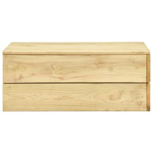Záhradný stôl 75x75x31 cm impregnovaná borovica - Image 3
