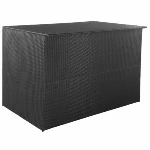 Záhradný úložný box čierny 150x100x100 cm polyratanový